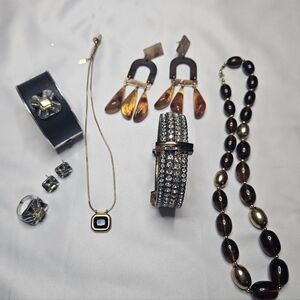 Jewelry Bundle with Amber and Black Accents